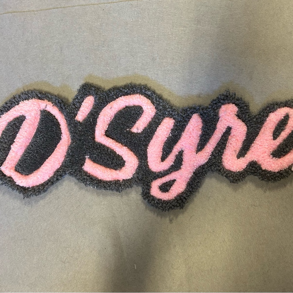 Pink and Grey Name Rug